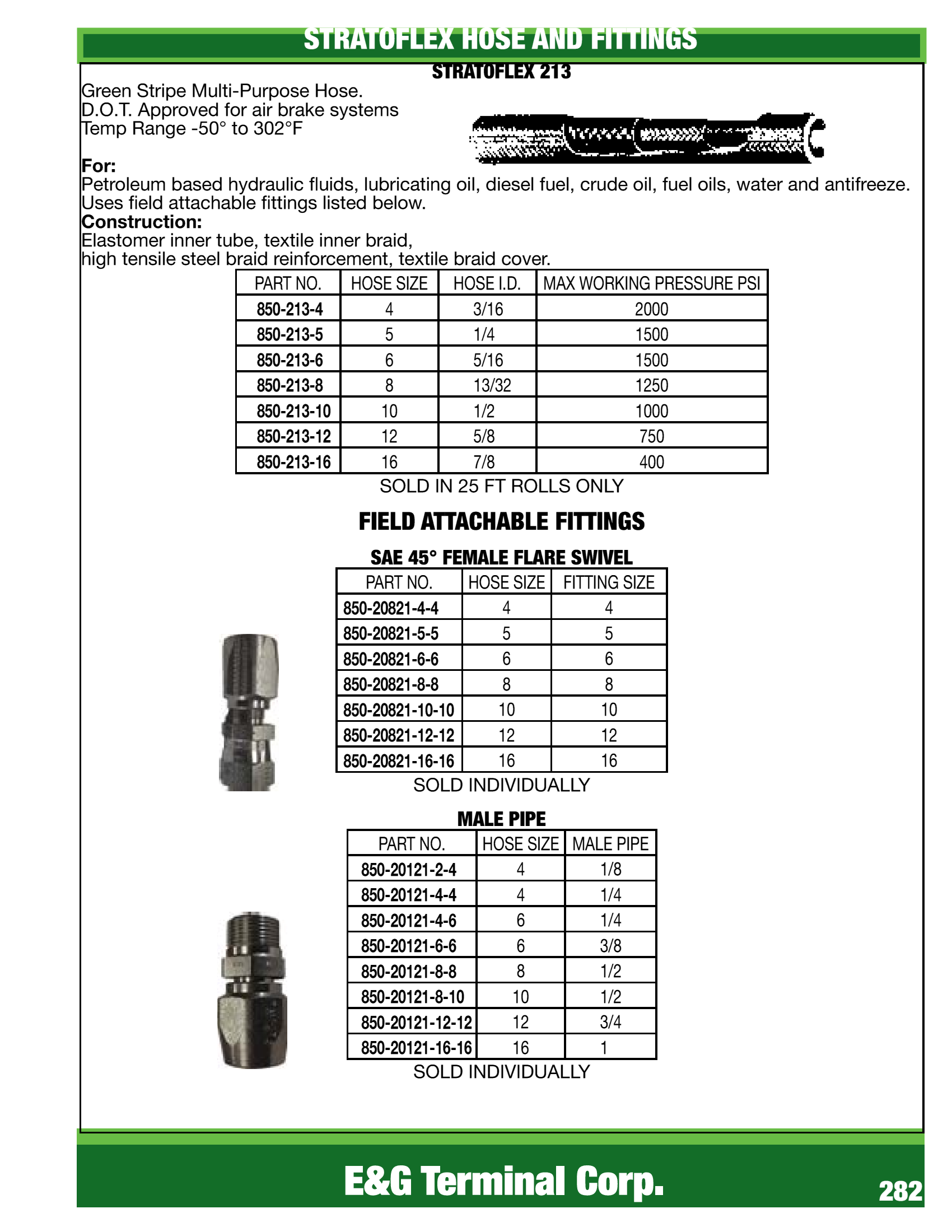 600-48F-02X02 1/8 1/8	600-48F-03X02 3/16 1/8	600-48F-04X02 1/4 1/8	600-48F-04X04 1/4 1/4	600-48F-04X06 1/4 3/8	600-48F-04X08 1/4 1/2	600-48F-05X02 5/16 1/8	600-48F-05X04 5/16 1/4	600-48F-06X02 3/8 1/8	600-48F-06X04 3/8 1/4	600-48F-06X06 3/8 3/8	600-48F-06X08 3/8 1/2	600-48F-08X04 1/2 1/4	600-48F-08X06 1/2 3/8	600-48F-08X08 1/2 1/2	600-48F-10X06 5/8 3/8	600-48F-10X08 5/8 1/2	600-48F-10X12 5/8 3/4	600-48F-12X08 3/4 1/2	600-48F-12X12 3/4 3/4	flare to npt 90° ELBOW	600-49F-02X02 1/8 1/8	600-49F-03X02 3/16 1/8	600-49F-04X02 1/4 1/8	600-49F-04X04 1/4 1/4	600-49F-04X06 1/4 3/8	600-49F-05X02 5/16 1/8	600-49F-05X04 5/16 1/4	600-49F-06X02 3/8 1/8	600-49F-06X04 3/8 1/4	600-49F-06X06 3/8 3/8	600-49F-06X08 3/8 1/2	600-49F-08X04 1/2 1/4	600-49F-08X06 1/2 3/8	600-49F-08X08 1/2 1/2	600-49F-10X06 5/8 3/8	600-49F-10X08 5/8 1/2	600-49F-10X12 5/8 3/4	600-49F-12X08 3/4 1/2	600-49F-12X12 3/4 3/4	45° SAE BRASS FLARE FITTINGS	FLARE UNION TEE	 TUBE O.D.	600-44F-03 3/16	600-44F-04 1/4	600-44F-05 5/16	600-44F-06 3/8	600-44F-08 1/2	MALE FLARE NPT BRANCH TEE	600-45F-03X02 3/16 1/8	600-45F-04X02 1/4 1/8	600-45F-05X02 5/16 1/8	600-45F-06X04 3/8 1/4	600-45F-06X06 3/8 3/8	600-45F-08X06 1/2 3/8	600-45F-10X08 5/8 1/2	90° ELBOW	FPT	PIPE	600-50F-04X02 1/4 1/8	600-50F-04X04 1/4 1/4	600-50F-05X04 5/16 1/4	600-50F-06X04 3/8 1/4	600-50F-06X06 3/8 3/8	600-50F-06X08 3/8 1/2	600-50F-08X06 1/2 3/8	600-50F-08X08 1/2 1/2	MALE FLARE	NPT TO FPT	RUN TEE	 TUBE O.D. PIPE	600-53F-04X02 1/4 1/8	600-53F-06X04 3/8 1/4	FLARE TO NPT	45º ELBOW	600-54F-04X02 1/4 1/8	600-54F-04X04 1/4 1/4	600-54F-05X02 5/16 1/8	600-54F-06X04 3/8 1/4	600-54F-06X06 3/8 3/8	600-54F-08X06 1/2 3/8	600-54F-10X08 5/8 1/2	600-54F-12X08 3/4 1/2	FLARE UNION	90º ELBOW	600-55F-03 3/16	600-55F-04 1/4	NPT RUN TEE	600-51F-04X02 1/4 1/8	600-51F-06X04 3/8 1/4	600-51F-08X06 1/2 3/8	FLARE CAP	600-56F-04 1/4	600-56F-05 5/16	600-56F-06 3/8	600-56F-08 1/2	600-56F-10 5/8	FLARE PLUG	600-639F-04 1/4	600-639F-05 5/16	600-639F-06 3/8	600-639F-08 1/2	600-639F-10 5/8	FLARE NUTS	600-41F-04 1/4	600-41F-05 5/16	600-41F-06 3/8	600-41F-08 1/2	600-41F-10 5/8	600-42F-03 3/16	600-42F-04 1/4	600-42F-05 5/16	600-42F-06 3/8	600-42F-08 1/2	600-42F-10 5/8	600-42F-12 3/4	253 E&G Terminal Corp.	BRASS INVERTED FLARE FITTINGS	UNION	600-42W-02 1/8	600-42W-03 3/16	600-42W-04 1/4	600-42W-05 5/16	600-42W-06 3/8	600-42W-08 1/2	PLUG (Steel)	600-39W-03 3/16	600-39W-04 1/4	600-39W-05 5/16	600-39W-06 3/8	LONG NUT (steel)	600-41WL-03 3/16	600-41WL-04 1/4	NUT (Steel)	600-41W-02 1/8	600-41W-03 3/16	600-41W-04 1/4	600-41W-05 5/16	600-41W-06 3/8	600-41W-08 1/2	FEMALE fpt CONNECTOR	 TUBE O.D. PIPE THREAD	600-46W-05X02 5/16 1/8	600-46W-06X04 3/8 1/4	MALE NPT 45º ELBOW	600-94W-03X02 3/16 1/8	600-94W-04X02 1/4 1/8	600-94W-05X02 5/16 1/8	600-94W-06X04 3/8 1/4	600-94W-08X06 1/2 3/8	MALE npt 90º ELBOW	600-49W-02X02 1/8 1/8	600-49W-03X02 3/16 1/8	600-49W-04X02 1/4 1/8	600-49W-04X04 1/4 1/4	600-49W-05X02 5/16 1/8	600-49W-05X04 5/16 1/4	600-49W-06X02 3/8 1/8	600-49W-06X04 3/8 1/4	600-49W-06X06 3/8 3/8	600-49W-08X06 1/2 3/8	MALE NPT CONNECTOR	600-48W-03X02 3/16 1/8	600-48W-04X02 1/4 1/8	600-48W-04X04 1/4 1/4	600-48W-05X02 5/16 1/8	600-48W-05X04 5/16 1/4	600-48W-06X02 3/8 1/8	600-48W-06X04 3/8 1/4	600-48W-06X06 3/8 3/8	600-48W-08X04 1/2 1/4	600-48W-08X06 1/2 3/8	600-48W-10X08 5/8 1/2	600-68F-02X02 1/8 1/8	600-68F-03X02 3/16 1/8	600-68F-04X02 1/4 1/8	600-68F-04X04 1/4 1/4	600-68F-04X06 1/4 3/8	600-68F-05X02 5/16 1/8	600-68F-05X04 5/16 1/4	600-68F-06X02 3/8 1/8	600-68F-06X04 3/8 1/4	600-68F-06X06 3/8 3/8	600-68F-08X06 1/2 3/8	600-68F-08X08 1/2 1/2	600-68F-10X08 5/8 1/2	600-68F-12X08 3/4 1/2	NUT	600-61F-02 1/8	600-61F-03 3/16	600-61F-04 1/4	600-61F-05 5/16	600-61F-06 3/8	600-61F-08 1/2	600-61F-10 5/8	600-61F-12 3/4	600-62F-02 1/8	600-62F-03 3/16	600-62F-04 1/4	600-62F-05 5/16	600-62F-06 3/8	600-62F-08 1/2	600-62F-10 5/8	600-62F-12 3/4	SLEEVE	600-60F-02 1/8	600-60F-03 3/16	600-60F-04 1/4	600-60F-05 5/16	600-60F-06 3/8	600-60F-08 1/2	600-60F-10 5/8	600-60F-12 3/4	BRASS COMPRESSION FITTINGS	MALE NPT 90° ELBOW	600-69F-02X02 1/8 1/8	600-69F-03X02 3/16 1/8	600-69F-04X02 1/4 1/8	600-69F-04X04 1/4 1/4	600-69F-04X06 1/4 3/8	600-69F-05X02 5/16 1/8	600-69F-05X04 5/16 1/4	600-69F-06X02 3/8 1/8	600-69F-06X04 3/8 1/4	600-69F-06X06 3/8 3/8	600-69F-06X08 3/8 1/2	600-69F-08X04 1/2 1/4	600-69F-08X06 1/2 3/8	600-69F-08X08 1/2 1/2	600-69F-10X08 5/8 1/2	255 E&G Terminal Corp.	UNION 90° ELBOW	600-65F-04 1/4	600-65F-05 5/16	600-65F-06 3/8	600-65F-08 1/2	UNION TEE	600-64F-03 3/16	600-64F-04 1/4	600-64F-05 5/16	600-64F-06 3/8	600-64F-08 1/2	600-64F-10 5/8	FpT CONNECTOR	600-66F-02X02 1/8 1/8	600-66F-03X02 3/16 1/8	600-66F-03X04 3/16 1/4	600-66F-04X02 1/4 1/8	600-66F-04X04 1/4 1/4	600-66F-04X08 1/4 1/2	600-66F-05X02 5/16 1/8	600-66F-06X04 3/8 1/4	600-66F-06X06 3/8 3/8	NPT MALE RUN TEE	600-71F-03X02 3/16 1/8	600-71F-04X02 1/4 1/8	600-71F-06X04 3/8 1/4	FpT ELBOW	600-70F-03X02 3/16 1/8	600-70F-04X02 1/4 1/8	600-70F-04X04 1/4 1/4	600-70F-06X04 3/8 1/4	NPT MALE BRANCH TEE	600-72F-04X02 1/4 1/8	600-72F-04X04 1/4 1/4	600-72F-05X02 5/16 1/8	600-72F-06X04 3/8 1/4	BRASS NPT PIPE FITTINGS	CLOSE NIPPLE	 PIPE	600-112B-02 1/8	600-112B-04 1/4	600-112B-06 3/8	600-112B-08 1/2	600-112B-12 3/4	600-104B-02 1/8	600-104B-04 1/4	600-104B-06 3/8	600-104B-08 1/2	PIPE COUPLER	600-103B-02 1/8	600-103B-04 1/4	600-103B-06 3/8	600-103B-08 1/2	600-103B-12 3/4	600-100B-02 1/8	600-100B-04 1/4	600-100B-06 3/8	600-100B-08 1/2	600-100B-12 3/4	TEE	600-101B-02 1/8	600-101B-04 1/4	600-101B-06 3/8	600-101B-08 1/2	600-101B-12 3/4	CROSS TEE	600-102B-02 1/8	600-102B-04 1/4	600-102B-06 3/8	600-102B-08 1/2	90° STREET ELBOW	 PIPE THREAD	600-116B-02 1/8	600-116B-04 1/4	600-116B-06 3/8	600-116B-08 1/2	600-116B-12 3/4	NPT to fpt ADAPTER	 FEMALE	600-120B-02X02 1/8 1/8	600-120B-04X02 1/4 1/8	600-120B-04X04 1/4 1/4	600-120B-06X04 3/8 1/4	600-120B-06X06 3/8 3/8	600-120B-08X06 1/2 3/8	HEX BUSHING	600-110B-04X02 1/4 x 1/8	600-110B-06X02 3/8 x 1/8	600-110B-06X04 3/8 x 1/4	600-110B-08X02 1/2 x 1/8	600-110B-08X04 1/2 x 1/4	600-110B-08X06 1/2 x 3/8	600-110B-12X04 3/4 x 1/4	600-110B-12X06 3/4 x 3/8	600-110B-12X08 3/4 x 1/2	600-110B-16X04 1 x 1/4	600-110B-16X12 1 x 3/4	NIPPLES	600-113B-02X24 1/8 1-1/2	600-113B-02X32 1/8 2	600-113B-02X40 1/8 2-1/2	600-113B-02X48 1/8 3	600-113B-04X24 1/4 1-1/2	600-113B-04X32 1/4 2	600-113B-04X40 1/4 2-1/2	600-113B-04X48 1/4 3	600-113B-06X24 3/8 1-1/2	600-113B-06X32 3/8 2	600-113B-06X40 3/8 2-1/2	600-113B-06X48 3/8 3	600-113B-08X32 1/2 2	600-113B-08X40 1/2 2-1/2	600-113B-08X48 1/2 3	600-113B-08X56 1/2 3-1/2	LOCK NUT	600-111B-02 1/8	600-111B-04 1/4	45° STREET ELBOW	600-124B-02X02 1/8 x 1/8	600-124B-04X04 1/4 x 1/4	600-124B-06X06 3/8 x 3/8	600-124B-08X08 1/2 x 1/2	257 E&G Terminal Corp.	CAP	600-108B-02 1/8	600-108B-04 1/4	600-108B-06 3/8	600-108B-08 1/2	600-108B-12 3/4	PIPE PLUG	600-118B-02 1/8	600-118B-04 1/4	600-118B-06 3/8	600-118B-08 1/2	SQUARE HEAD	600-109B-02 1/8	600-109B-04 1/4	600-109B-06 3/8	600-109B-08 1/2	600-109B-12 3/4	SLOTTED HEAD	600-117B-02 1/8	600-117B-04 1/4	600-117B-06 3/8	600-121B-02 1/8	600-121B-04 1/4	600-121B-06 3/8	600-121B-08 1/2	600-121B-12 3/4	HEX NIPPLE	600-122B-02X02 1/8x1/8	600-122B-04X04 1/4x1/4	600-122B-06X06 3/8x3/8	600-122B-08X08 1/2x1/2	REDUCING HEX NIPPLE	600-123B-04X02 1/4x1/8	600-123B-06X04 3/8x1/4	600-123B-08X06 1/2x3/8	600-127B-02 1/8	600-127B-04 1/4	600-127B-06 3/8	600-127B-08 1/2	BULKHEAD UNION ADAPTOR	 MALE PIPE	FEMALE PIPE	600-131B-08X04X47 1/2 1/4 1 2-7/8	BULKHEAD ADAPTER	600-129B-02X24 1/8 5/8 1-1/2	600-129B-04X24 1/4 3/4 1-1/2	600-129B-06X34 3/8 1 1-1/2	NPT BULKHEAD FITTINGS	FEMALE REDUCING	COUPLER	600-119B-04X02 1/4x1/8	600-119B-06X02 3/8x1/8	600-119B-06X04 3/8x1/4	600-119B-08X06 1/2x3/8	BRASS BARBED FITTINGS	90º MALE npt hose barb	 HOSE I.D. pipe	600-KF04X02PS90 1/4 1/8	600-KF04X04PS90 1/4 1/4	600-KF05X02PS90 5/16 1/8	600-KF05X04PS90 5/16 1/4	600-KF06X02PS90 3/8 1/8	600-KF06X04PS90 3/8 1/4	600-KF06X06PS90 3/8 3/8	600-KF08X06PS90 1/2 3/8	MALE npt HOSE BARB	 HOSE	600-KF02X02PS 1/8 1/8	600-KF03X02PS 3/16 1/8	600-KF04X02PS 1/4 1/8	600-KF04X04PS 1/4 1/4	600-KF04X06PS 1/4 3/8	600-KF05X02PS 5/16 1/8	600-KF05X04PS 5/16 1/4	600-KF06X02PS 3/8 1/8	600-KF06X04PS 3/8 1/4	600-KF06X06PS 3/8 3/8	600-KF06X08PS 3/8 1/2	600-KF08X04PS 1/2 1/4	600-KF08X06PS 1/2 3/8	600-KF08X08PS 1/2 1/2	600-KF08X12PS 1/2 3/4	600-KF10X06PS 5/8 3/8	600-KF10X08PS 5/8 1/2	600-KF10X12PS 5/8 3/4	600-KF12X08PS 3/4 1/2	600-KF12X12PS 3/4 3/4	FEMALE fpt	hose barb	600-KF04X02RS 1/4 1/8	600-KF04X04RS 1/4 1/4	600-KF05X02RS 5/16 1/8	600-KF05X04RS 5/16 1/4	600-KF06X04RS 3/8 1/4	600-KF06X06RS 3/8 3/8	HOSE MENDER	 HOSE I.D.	600-KF03X03RM 3/16	600-KF04X04RM 1/4	600-KF05X05RM 5/16	600-KF06X06RM 3/8	600-KF08X08RM 1/2	male npt HOSE BARB Smooth	600-68HB66 3/8 3/8	600-68HB84 1/2 1/4	600-68HB86 1/2 3/8	600-68HB106 5/8 3/8	600-68HB108 5/8 1/2	600-68HB128 3/4 1/2	600-68HB1612 1 3/4	600-68HB1616 1 1	 TUBE SIZE	600-269HB66 3/8 3/8	600-269HB86 1/2 3/8	600-269HB106 5/8 3/8	600-269HB108 5/8 1/2	600-269HB128 3/4 1/2	MALE npt pushlok HOSE BARB	600-KA04X02MB 1/4 1/8	600-KA04X04MB 1/4 1/4	600-KA06X04MB 3/8 1/4	600-KA06X06MB 3/8 3/8	600-KA08X08MB 1/2 1/2	pushlok	600-KA04X04RM 1/4	600-KA06X06RM 3/8	600-KA08X08RM 1/2	600-KA10X10RM 5/8	600-KA12X12RM 3/4	female jic swivel	male pushlok hose	barb	jic size	600-KA04X04NS 1/4 #4	600-KA06X06NS 3/8 #6	PUSHLOK HOSE FITTINGS	JIC	259 E&G Terminal Corp.	BRASS D.O.T. AIR BRAKE FITTINGS	600-4-462F-04 1/4	600-4-462F-06 3/8	600-4-462F-08 1/2	600-4-462F-10 5/8	600-4-462F-12 3/4	600-4-466F-04X02 1/4 1/8	600-4-466F-06X02 3/8 1/8	600-4-466F-06X04 3/8 1/4	600-4-466F-08X06 1/2 3/8	90° MALE NPT ELBOW	600-4-469F-04X02 1/4 1/8	600-4-469F-04X04 1/4 1/4	600-4-469F-04X06 1/4 3/8	600-4-469F-06X02 3/8 1/8	600-4-469F-06X04 3/8 1/4	600-4-469F-06X06 3/8 3/8	600-4-469F-06X08 3/8 1/2	600-4-469F-08X04 1/2 1/4	600-4-469F-08X06 1/2 3/8	600-4-469F-08X08 1/2 1/2	600-4-469F-10X06 5/8 3/8	600-4-469F-10X08 5/8 1/2	600-4-469F-10X12 5/8 3/4	600-4-469F-12X08 3/4 1/2	600-4-468F-04X02 1/4 1/8	600-4-468F-04X04 1/4 1/4	600-4-468F-04X06 1/4 3/8	600-4-468F-06X02 3/8 1/8	600-4-468F-06X04 3/8 1/4	600-4-468F-06X06 3/8 3/8	600-4-468F-06X08 3/8 1/2	600-4-468F-08X04 1/2 1/4	600-4-468F-08X06 1/2 3/8	600-4-468F-08X08 1/2 1/2	600-4-468F-10X06 5/8 3/8	600-4-468F-10X08 5/8 1/2	600-4-468F-12X08 3/4 1/2	600-4-468F-12X12 3/4 3/4	600-4-461F-04 1/4	600-4-461F-06 3/8	600-4-461F-08 1/2	600-4-461F-10 5/8	600-4-461F-12 3/4	INSERT	600-4-459F-04 1/4	600-4-459F-06 3/8	600-4-459F-08 1/2	600-4-459F-10 5/8	600-4-459F-12 3/4	COMPRESSION	600-4-460F-04 1/4	600-4-460F-06 3/8	600-4-460F-08 1/2	600-4-460F-10 5/8	600-4-460F-12 3/4	45° MALE NPT ELBOW	600-4-474F-04X02 1/4 1/8	600-4-474F-04X04 1/4 1/4	600-4-474F-06X02 3/8 1/8	600-4-474F-06X04 3/8 1/4	600-4-474F-06X06 3/8 3/8	600-4-474F-08X06 1/2 3/8	600-4-474F-08X08 1/2 1/2	600-4-474F-10X06 5/8 3/8	600-4-474F-10X08 5/8 1/2	BULKHEAD UNION	 HOLE SIZE	600-4-475F-04X04 7/16" 1/4	600-4-475F-06X06 17/32" 3/8	600-4-475F-08X08 11/16" 1/2	90° UNION ELBOW	600-4-465F-04 1/4	600-4-465F-06 3/8	600-4-465F-08 1/2	600-4-465F-10 5/8	(OLD STYLE)	600-459F-02 1/8	600-459F-04 1/4	600-459F-06 3/8	600-459F-08 1/2	600-459F-10 5/8	600-459F-12 3/4	600-462F-04 1/4	600-462F-06 3/8	600-462F-08 1/2	600-462F-10 5/8	600-462F-12 3/4	600-460F-04 1/4	600-460F-06 3/8	600-460F-08 1/2	600-460F-10 5/8	600-460F-12 3/4	LONG NUT	600-461F-04 1/4	600-461F-06 3/8	600-461F-08 1/2	600-461F-10 5/8	600-461F-12 3/4	MALE NPT BRANCH TEE	 TUBE O.D. TUBE	600-4-472F-04X04X02 1/4 1/4 1/8	600-4-472F-04X04X04 1/4 1/4 1/4	600-4-472F-06X06X04 3/8 3/8 1/4	600-4-472F-06X06X06 3/8 3/8 3/8	600-4-472F-08X08X06 1/2 1/2 3/8	600-4-472F-08X08X08 1/2 1/2 1/2	600-4-472F-10X10X08 5/8 5/8 1/2	MALE NPT RUN TEE	 TUBE O.D. TUBE O.D. PIPE	600-4-471F-04X04X02 1/4 1/4 1/8	600-4-471F-04X04X04 1/4 1/4 1/4	600-4-471F-06X06X04 3/8 3/8 1/4	600-4-471F-06X06X06 3/8 3/8 3/8	600-4-471F-08X08X06 1/2 1/2 3/8	600-4-471F-08X08X08 1/2 1/2 1/2	600-4-471F-10X10X08 5/8 5/8 1/2	600-4-464F-04X04X04 1/4	600-4-464F-06X06X06 3/8	600-4-464F-08X08X08 1/2	600-4-464F-10X10X10 5/8	261 E&G Terminal Corp.	RUBBER AIR BRAKE HOSE	Construction: Neoprene inner tube and cover. One	ply braided fiber reinforcing material over inner wall.	Maximum air temperature 160ºF	 HOSE I.D. INCHES STANDARD ROLL	600-43 3/8 250'	D.O.T. AIRBRAKE TUBING AND HOSE	air brake tubing SAE J844 TYPE 3A	SINGLE WALL EXTRUDED NYLON	 TUBE O.D. color STANDARD ROLL	600-24 1/8 BLACK 100'	600-25 5/32 BLACK 100'	600-34 3/16 BLACK 100'	600-38 1/4 BLACK 100'	600-40 5/16 BLACK 100'	ALSO AVAILABLE CUT TO ORDER	air brake tubing SAE J844 TYPE 3b	REINFORCED EXTRUDED NYLON	600-42 3/8 BLACK 100'	600-46 1/2 BLACK 100'	600-50 5/8 BLACK 50'	600-52 3/4 BLACK 50'	AIR HOSE field REPAIR KITS	D.O.T APPROVED	 HOSE SIZE PIPE SIZE 	857-31402 3/8 3/8 NPT 2 Each Per Kit	857-31403 3/8 1/2 NPT 2 Each Per Kit	• QUICK CONNECT, simply push tubing in, no tools, or loose parts to handle in tight places.	• FULL FLOW DESIGN provides up to 60% more flow area than conventional fittings with internal tube supports.	BRASS D.O.T. PUSH-TO-CONNECT	AIR BRAKE FITTINGS	600-968-2.51 5/32 1/16	600-968-2.52 5/32 1/8	600-968-32 3/16 1/8	600-968-42 1/4 1/8	600-968-44 1/4 1/4	600-968-46 1/4 3/8	600-968-62 3/8 1/8	600-968-64 3/8 1/4	600-968-66 3/8 3/8	600-968-68 3/8 1/2	600-968-84 1/2 1/4	600-968-86 1/2 3/8	600-968-88 1/2 1/2	600-968-106 5/8 3/8	600-968-108 5/8 1/2	600-968-128 3/4 1/2	600-962-2.5 5/32	600-962-3 3/16	600-962-4 1/4	600-962-6 3/8	600-962-8 1/2	600-962-10 5/8	600-962-12 3/4	600-965-4 1/4	600-965-6 3/8	600-965-8 1/2	600-966-42 1/4 1/8	600-966-44 1/4 1/4	600-966-64 3/8 1/4	600-966-66 3/8 3/8	600-966-86 1/2 3/8	600-966-88 1/2 1/2	MALE NPT ELBOW 45°	600-974-42 1/4 1/8	600-974-44 1/4 1/4	600-974-62 3/8 1/8	600-974-64 3/8 1/4	600-974-66 3/8 3/8	600-974-68 3/8 1/2	600-974-84 1/2 1/4	600-974-86 1/2 3/8	600-974-88 1/2 1/2	600-974-108 5/8 1/2	MALE NPT ELBOW 90°	600-969-2.52 5/32 1/8	600-969-32 3/16 1/8	600-969-42 1/4 1/8	600-969-44 1/4 1/4	600-969-46 1/4 3/8	600-969-62 3/8 1/8	600-969-64 3/8 1/4	600-969-66 3/8 3/8	600-969-68 3/8 1/2	600-969-84 1/2 1/4	600-969-86 1/2 3/8	600-969-88 1/2 1/2	600-969-106 5/8 3/8	600-969-108 5/8 1/2	600-969-128 3/4 1/2	263 E&G Terminal Corp.	600-964-4 1/4	600-964-6 3/8	600-964-8 1/2	600-964-10 5/8	600-971-42 1/4 1/8	600-971-44 1/4 1/4	600-971-64 3/8 1/4	600-971-66 3/8 3/8	600-971-86 1/2 3/8	600-972-42 1/4 1/8	600-972-44 1/4 1/4	600-972-64 3/8 1/4	600-972-66 3/8 3/8	600-972-84 1/2 1/4	600-972-86 1/2 3/8	FEMALE FPT BRANCH TEE	600-977-42 1/4 1/8	600-977-44 1/4 1/4	600-977-64 3/8 1/4	600-977-66 3/8 3/8	NYLON PLUG	600-959-2.5 5/32	600-959-4 1/4	600-959-6 3/8	600-959-8 1/2	90° MALE NPT ELBOW SWIVEL	600-969-1-2.52 5/32 1/8	600-969-1-42 1/4 1/8	600-969-1-44 1/4 1/4	600-969-1-46 1/4 3/8	600-969-1-62 3/8 1/8	600-969-1-64 3/8 1/4	600-969-1-66 3/8 3/8	600-969-1-68 3/8 1/2	600-969-1-84 1/2 1/4	600-969-1-86 1/2 3/8	600-969-1-88 1/2 1/2	600-969-1-106 5/8 3/8	600-969-1-108 5/8 1/2	600-969-1-128 3/4 1/2	45° MALE NPT ELBOW SWIVEL	600-974-1-42 1/4 1/8	600-974-1-44 1/4 1/4	600-974-1-62 3/8 1/8	600-974-1-64 3/8 1/4	600-974-1-66 3/8 3/8	600-974-1-84 1/2 1/4	600-974-1-86 1/2 3/8	600-974-1-88 1/2 1/2	600-974-1-108 5/8 1/2	SWIVEL base	600-972-1-42 1/4 1/8	600-972-1-44 1/4 1/4	600-972-1-62 3/8 1/8	600-972-1-64 3/8 1/4	600-972-1-66 3/8 3/8	600-972-1-84 1/2 1/4	600-972-1-86 1/2 3/8	600-972-1-88 1/2 1/2	PUSH TO CONNECT	GLADHAND BULKHEAD	600-983-68 3/8 1/2 1	600-983-68L* 3/8 1/2 1	600-983-88 1/2 1/2 1	600-983-88L* 1/2 1/2 1	*MINIMUM FRAME	THICKNESS 5/8"	BULKHEAD STUDS AND UNIONS	 TUBE O.D. HOLE SIZE	600-982-4 1/4 1/2	600-982-6 3/8 3/4	600-982-8 1/2 15/16	600-982-10 5/8 1	265 E&G Terminal Corp.	air BRAKE CAN	MALE HOSE ADAPTOR	600-388-64 3/8 3/4-20 1/4	600-388-66 3/8 3/4-20 3/8	600-388-86 1/2 7/8-20 3/8	600-388-88 1/2 7/8-20 1/2	600-AB06-73 3/8	600-AB08-73 1/2	MALE NPT HOSE	 HOSE I.D. MALE PIPE	600-AB06-04PR94 3/8 1/4	600-AB06-06PR94 3/8 3/8	600-AB06-08PR94 3/8 1/2	600-AB08-06PR94 1/2 3/8	600-AB08-08PR94 1/2 1/2	600-AB06-04PR 3/8 1/4	600-AB06-06PR 3/8 3/8	600-AB06-08PR 3/8 1/2	HOSE UNION	600-AB06-06RM 3/8	600-AB08-08RM 1/2	HOSE NUT	600-AB06-81 3/8	MALE NPT	CONNECTOR BODY	600-AB06-04PR85 3/8 1/4	600-AB06-06PR85 3/8 3/8	600-AB06-08PR85 3/8 1/2	600-379-6 3/8	BRASS COLLET TYPE COMPRESSION FITTINGS	COLLET	(Slotted Ferrule)	600-5602 1/8	600-5605 5/32	COLLET MALE NPT	600-56821 1/8 1/16	600-56822 1/8 1/8	600-56825 5/32 1/16	600-568252 5/32 1/8	600-5612 1/8	600-5615 5/32	NICKEL PLATED BRASS PUSH-TO·CONNECT FITTINGS	(DO NOT USE FOR AIRBRAKE, SUSPENSION OR STEERING)	600-62PL-2 1/8	600-62PL-5/32 5/32	600-62PL-3 3/16	600-62PL-4 1/4	600-62PL-6 3/8	600-62PL-8 1/2	 TUBE O.D. PIPE SIZE	600-68PL-02X01 1/8 1/16	600-68PL-02X02 1/8 1/8	600-68PL-02X04 1/8 1/4	600-68PL-04X02 1/4 1/8	600-68PL-04X04 1/4 1/4	600-68PL-06X04 3/8 1/4	600-164PL-02 1/8	600-164PL-04 1/4	600-164PL-6 3/8	600-164PL-5 5/16	600-5622 1/8	600-5625 5/32	600-56921 1/8 1/16	600-56922 1/8 1/8	600-56925 5/32 1/8	267 E&G Terminal Corp.	BRASS BALL valves , petcocks & TRUCK VALVES	600-31E-02X02 1/8	600-32E-04X04 1/4	600-48E-02X02 1/8	600-49E-04X04 1/4	TRUCK VALVES	 MALE	HOSE	600-50E-06X10 3/8 5/8	600-50E-08X10 1/2 5/8	600-50E-08X12 1/2 3/4	600-51E-06X06 3/8 3/8	MALE PIPE	600-77E-04X04 1/4	BRASS BALL VALVES	FEMALE PIPE threads	600-3810 1/4	600-4210 3/8	600-4610 1/2	600-5210 3/4	600-5610 1	600-6010 1-1/4	600-6410 1-1/2	REMOTE	DRAIN VALVE	600-307E5 1/4	Drain valve with 5 FT cable	600-41E-02 1/8	600-42E-04 1/4	600-43E-06 3/8	600-44E-08 1/2	600-DCR601-4 1/4	600-320E-02 1/8	600-321E-04 1/4	600-322E-06 3/8	600-323E-08 1/2	600-200E-02 1/8	600-201E-04 1/4	600-202E-06 3/8	drain PETCOCKS	TUBing CUTTER	 600-780	Cuts metal tubing up to 1-1/8" O.D. Cast frame	mini TUBing CUTTER	 770-2107	Cuts 1/8” through 5/8” O.D. tubing.	Handy in tight places.	non-metallic	 600-779	Tube and Hose cutter for 1/8” to 1/2” O.D.	non-metallic hose or tube.	HOSE CUTTER	 707-909	Cuts most non reinforced rubber	and plastic hose up to 1-1/2” O.D.	Also cuts SCH40 PVC up to 1/2" O.D.	DOUBLE FLARING	TOOL SET	 707-5463	Designed to double flare soft tubing	(3/16. 1/4, 5/16, 3/8 and 1/2). Also single flares	soft copper, aluminum and brass tubing 45°.	TUBing BENDER	 770-2517	Bends thin wall soft tubing from	3/16" thru 3/8" diameter	TUBING TOOLS	269 E&G Terminal Corp.	GLADHANDS	857-36101 Service Gladhand Blue	857-36201 Emergency Gladhand Red	857-36301 Universal Silver or Gold	GLADHAND SEALS	857-36003 Rubber Single Lip Black	857-36001 Rubber Double Lip Black	857-36010 Urethane Double Lip Gray	857-36011 Urethane Double Lip Blue	857-36012 Urethane Double Lip Red	DOUBLE LIP GLADHAND SEAL	857-20024 Double Lip Black	BUDD WHEEL NUTS	299-10 Left Outer Nut	299-20 Right Outer Nut	299-30 Left Inner Stud	299-40 Right Inner Stud	299-3203	Unimount Metric	Flange Nuts	22 x 1.5p	gladhands, seals AND budd WHEEL nuts	BLACK PIPE FITTINGS	MALLEABLE - CLASS 150#	 PIPE SIZE	620-1024 1/8	620-1038 1/4	620-1042 3/8	620-1046 1/2	620-1052 3/4	620-1056 1	620-1060 1-1/4	620-1064 1-1/2	620-1072 2	90° STREET	ELBOW	620-1424 1/8	620-1438 1/4	620-1442 3/8	620-1446 1/2	620-1452 3/4	620-1456 1	620-1460 1-1/4	620-1464 1-1/2	620-1472 2	620-2424 1/8	620-2438 1/4	620-2442 3/8	620-2446 1/2	620-2452 3/4	620-2456 1	620-2460 1-1/4	620-2464 1-1/2	45° ELBOW	620-1224 1/8	620-1238 1/4	620-1242 3/8	620-1246 1/2	620-1252 3/4	620-1256 1	620-1260 1-1/4	620-1264 1-1/2	620-1272 2	45° STREET	620-1624 1/8	620-1638 1/4	620-1642 3/8	620-1646 1/2	620-1652 3/4	620-1656 1	620-1660 1-1/4	620-1664 1-1/2	MERCHANT	COUPLING	620-2224 1/8	620-2238 1/4	620-2242 3/8	620-2246 1/2	620-2252 3/4	620-2256 1	620-2260 1-1/4	620-2264 1-1/2	620-2272 2	620-3224 1/8	620-3238 1/4	620-3242 3/8	620-3246 1/2	620-3252 3/4	620-3256 1	620-3260 1-1/4	620-3264 1-1/2	620-3272 2	BELL REDUCER	620-283824 1/4 x 1/8	620-284238 3/8 x 1/4	620-284638 1/2 x 1/4	620-284642 1/2 x 3/8	620-285238 3/4 x 1/4	620-285246 3/4 x 1/2	620-285646 1 x 1/2	620-285652 1 x 3/4	620-286056 1-1/4 x 1	620-286460 1-1/2 x 1-1/4	620-287264 2 x 1-1/2	271 E&G Terminal Corp.	STEEL NIPPLE	PIPE SIZE 1-1/2" 2" 2-1/2" 3" 4" 6"	1/8 620-382436 620-382440 620-382442 620-382444 620-382448 620-382454	1/4 620-383836 620-383840 620-383842 620-383844 620-383848 620-383854	3/8 620-384236 620-384240 620-384242 620-384244 620-384248 620-384254	1/2 620-384636 620-384640 620-384642 620-384644 620-384648 620-384654	3/4 620-385236 620-385240 620-385242 620-385244 620-385248 620-385254	1 620-385640 620-385642 620-385644 620-385648 620-385654	1-1/4 620-386040 620-386042 620-386044 620-386048 620-386054	1-1/2 620-386440 620-386442 620-386444 620-386448 620-386454	2 620-387242 620-387244 620-387248 620-387254	620-263824 1/4 x 1/8	620-264224 3/8 x 1/8	620-264238 3/8 x 1/4	620-264624 1/2 x 1/8	620-264638 1/2 x 1/4	620-264642 1/2 x 3/8	620-265238 3/4 x 1/4	620-265242 3/4 x 3/8	620-265246 3/4 x 1/2	620-265624 1 x 1/8	620-265638 1 x 1/4	620-265642 1 x 3/8	620-265646 1 x 1/2	620-265652 1 x 3/4	620-266046 1-1/4 x 1/2	620-266052 1-1/4 x 3/4	620-266056 1-1/4 x 1	620-266446 1-1/2 x 1/2	620-266452 1-1/2 x 3/4	620-266456 1-1/2 x 1	620-266460 1-1/2 x 1-1/4	620-267256 2 x 1	620-267260 2 x 1-1/4	620-267264 2 x 1-1/2	STEEL CLOSE	NIPPLE	620-3624 1/8	620-3638 1/4	620-3642 3/8	620-3646 1/2	620-3652 3/4	620-3656 1	620-3660 1-1/4	620-3664 1-1/2	620-3672 2	SQUARE HEAD PLUG	620-1824 1/8	620-1838 1/4	620-1842 3/8	620-1846 1/2	620-1852 3/4	620-1856 1	620-1860 1-1/4	620-1864 1-1/2	620-1872 2	SQUARE DRIVE	COUNTERSUNK	620-2052 3/4	620-2056 1	150 LB. GROUND	JOINT UNION	620-3046 1/2	620-3052 3/4	620-3056 1	1/8 npt MALE PIPE thread	612-610 Straight 11/16	612-611 38° Angle 1-1/16	612-612 67° Angle 27/32	612-613 90° Angle 13/16	612-667 Straight 1-1/4	612-688 45° Angle 1	1/4 npt MALE PIPE thread	612-627 Straight 59/64	612-629 67° Angle 1-1/16	1/4·28 STRAIGHT THREAD FITTINGS	612-636 45° Angle 1	612-637 45° Angle 7/8	612-638 90° Angle 47/64	612-641 Straight 17/32	612-652 Straight 45/64	612-680 Straight 15/16	612-698 Straight 1-1/16	DRIVE TYPE FITTINGS	612-728 3/16 Straight 37/64	612-743 1/4 Straight 39/64	612-608 5/16 Straight 9/16	MISCELLANEOUS FITTINGS	612-616 5/16-24 STRAIGHT 21/32	612-617 3/8-24 STRAIGHT 21/32	METRIC GREASE FITTINGS	612-3641 6mm X 1.0 Straight	612-3637 6mm X 1.0 45° Angle	612-3638 6mm X 1.0 90° Angle	612-3610 8mm X 1.0 Straight	612-3688 8mm X 1.0 45° Angle	612-3613 8mm X 1.0 90° Angle	612-3710 10mm X 1.0 Straight	612-3737 10mm X 1.0 45° Angle	612-3738 10mm X 1.0 90° Angle	GREASE ZERKS	612-610 612-611 612-612	612-613 612-667 612-688	612-627 612-629	612-636 612-637 612-638	612-641 612-652 612-680 612-698	612-728 612-743 612-608	612-616 612-617	612-3641 612-3637 612-3638 612-3610 612-3688	612-3613 612-3710 612-3737 612-3738	273 E&G Terminal Corp.	GREASE GUNS & ACCESSORIES	HEAVY DUTY GREASE GUN	Variable/short stroke for easy use in confined areas. Air bleeder	and bulk loader fitting. Plated lever with comfortable oversized	grip. Develops up to 10,000 psi, grease coupler included	 817-30475	GREASE GUN FLEXIBLE EXTENSION HOSES	Constructed of SAE 100R1 hose.	Wire reinforced.	Extremely flexible	*FOR HAND OPERATED GREASE GUNS ONLY*	612-2466 12" 1/8" NPT	612-2472 18" 1/8" NPT	LINCOLN AIR POWERED GREASE GUN	40:1 ratio	Reduced Operational Noise	Cycles continuously when trigger is pulled, self priming.	Standard high pressure hose and coupler included.	 595-LNC1162	PISTOL GRIP GREASE GUN	Convenient, easy one-hand operation. 2-way loading, cartridge or	bulk load. Equipped with 3-1/2" grease pipe and coupler.	Develops up to 5,000 psi	 817-30300	ALEMITE	PREMIUM GREASE GUN COUPLERS	704-308730 1/8" NPTF	REMOVAL TOOLS FOR GREASE FITTINGS	612-6959 612-6957	FITTING SIZE 1/4-28 FITTING SIZE 1/8 NPT	GREASE GUNS, swivels AND ZERK REMOVAL TOOLS	HIGH PRESSURE CONTROL VALVE FOR GREASE pumps	7500 PSI max operating pressure	Inlet 1/4 FPT	All steel handle.	 707-5218	HIGH PRESSURE SWIVEL	5000 PSI Max	Operating Pressure	707-5253 1/4 NPT MALE	x 1/4 FPT FEMALE	275 E&G Terminal Corp.	SHOP AIR HOSES AND TIRE ACCESSORIES	premium SHOP AIR HOSES made in u.s.a.	tire inflators and chucks tire pressure gAUges	824-65100	Tire Inflator	10-120 psi Popup Gauge	12" Rubber Hose	1/4 FPT	722-50062 Ball Foot Chuck, Short 1/4 FPT	722-50621 Locking Ball Foot Chuck 1/4 FPT	722-109D Angled Dual Foot Chuck 1/4 FPT	722-50435 Straight Dual Foot Chuck 1/4 FPT	 SIZE  ENDS WORKING PRESSURE	722-4225 3/8 x 25 HEAVY DUTY SHOP HOSE 1/4 MPT 300 psi	722-4250 3/8 x 50 HEAVY DUTY SHOP HOSE 1/4 MPT 300 psi	722-4650 1/2 x 50 HEAVY DUTY SHOP HOSE 1/2 MPT 300 psi	blow guns	707-8630	PRESSURE	722-40050 Straight	Dual Foot 10-150 psi	722-902D Angled	tire crayons	722-17235 Tire Crayon, White	722-17236 Tire Crayon, Yellow	tank valves	722-38900 1/8" MPT Long	722-38906 1/8" MPT Short	tire tread	depth gauge	722-40395 0-1" Capacity	By 32nds	tire PLUG repair kit	824-99220 Turbo Blaster Blow Gun	824-99150 Blow Gun Kit With 5 Nozzles	1/4" BODY SIZE	TYPE D	722-61573	1/4 Mpt	722-61574	722-61578	722-61579	TYPE c	722-61523	1/4Mpt	722-61524	722-61538	722-61539	TYPE A	722-61548	722-61550	722-61551	TYPE UNIVERSAL B/C/D	tYPE B/C/D	722-61240	722-61241	AIR HOSE COUPLERS AND PLUGS	277 E&G Terminal Corp.	3/8" BODY SIZE	TYPE G	722-61476	722-61480	722-61481	3/8 fpt	722-61553	3/8 mpt	722-61554	722-61558	TYPE E	722-61482	722-61484	722-61485	722-61585	722-61587	722-61590	1/2" BODY SIZE	TYPE F	1/2 fpt	722-61563	1/2 Mpt	722-61564	722-61568	722-	AIR FILTER WITH GUARD	and water drain	 THREAD PSI SCFM	707-7823 1/4 NPT 150 MAX 48	707-7827 1/2 NPT 150 MAX 100	AIR REGULATOR WITH	FILTER and gauge	707-7854 1/4 NPT 5-125 50	707-7858 1/2 NPT 5-125 100	MARVEL AIR TOOL	OIL	807-8085 32 OZ.	AIR GAUGE 2" DIAL	BACKMOUNT 0-160	707-7921 1/4 NPT	AIR REGULATOR With GAUGE	707-7843 1/4 NPT 5-125 50	MINI AIR REGULATOR	 THREAD PSI	722-R162 1/4 NPT 5-250	compressed AIR accessoriES	AIR HOSE SWIVEL	CONNECTOR WITH FLOW CONTROL	807-8045 1/4 NPT	Blaster Air Tool	Conditioner	799-16ATC 11 OZ.	279 E&G Terminal Corp.	Worm Gear Type	Stainless Steel Band with Zinc Plated Carbon Steel Screw	HOSE CLAMPS	SIZES 52 AND LARGER ALSO SOLD INDIVIDUALLY	MINI	Screw: 1/4” hex head	Bandwidth: 5/16”	 SIZE hose o.d.	624-4M 04 1/4 to 5/8	624-6M 06 5/16 to 7/8	10 PER BOX	Screw: 5/16” hex head	Bandwidth: 9/16”	624-06 06 3/8 to 7/8	624-08 08 7/16 to 1	624-10 10 1/2 to 1-1/16	624-12 12 1/2 to 1-1/4	624-16 16 3/4 to 1-1/2	624-20 20 3/4 to 1-3/4	624-24 24 1 to 2	624-28 28 1-5/16 to 2-1/4	624-32 32 1-5/8 to 2-1/2	624-36 36 3/4 to 2-3/4	624-40 40 1 to 3	624-44 44 1-1/4 to 3-1/4	624-48 48 1-1/2 to 3-1/2	624-52 52 1-3/4 to 3-3/4	624-56 56 2 to 4	624-64 64 2-1/2 to 4-1/2	624-72 72 3 to 5	624-80 80 3-1/2 to 5-1/2	624-88 88 4 to 6	624-96 96 4-1/2 to 6-1/2	624-104 104 5 to 7	EXTRA LARGE	Bandwidth: 1/2”	 SIZE MAX hose	624-128 128 8-9/16"	624-152 152 10"	624-188 188 12-5/16"	624-212 212 14"	LINED HOSE CLAMPS	Screw: 5/16" hex head	Bandwdth: 1/2" width	624-5306 06 1/2 to 7/8	624-5308 08 5/8 to 1	624-5310 10 3/4 to 1-1/16	624-5312 12 7/8 to 1-1/4	624-5316 16 1 to 1-1/2	624-5320 20 1-1/8 to 1-3/4	624-5324 24 1-1/4 to 2	624-5328 28 1-5/16 to 2-1/4	624-5332 32 1-9/16 to 2-1/2	624-5336 36 1-13/16 to 2-3/4	624-5340 40 2-1/16 to 3	624-5344 44 2-5/16 to 3-1/4	624-5348 48 2-9/16 to 3-1/2	624-5352 52 2-13/16 to 3-3/4	624-5356 56 3-1/16 to 4	CONSTANT-TORQUE	PREMIUM HEAVY-DUTY HOSE CLAMPS	Automatically adjusts its diameter to compensate for expansion and contraction of any	vehicle hose system, maintaining consistent sealing pressure. Eliminates "cold flow"	hose leaks. OE approved and fleet specified for all soft/silicone hose applications and	some turbo charge-air cooling system connections. All Stainless Steel Construction	STANDARD MUFFLER CLAMPS	 SIZE U-BOLT SIZE	625-64 1-1/2 5/16	625-66 1-5/8 5/16	625-68 1-3/4 5/16	625-70 1-7/8 5/16	625-72 2 5/16	625-74 2-1/4 5/16	625-76 2-1/2 5/16	 hose o.d. STD PKG	624-9410 9/16 to 1-1/8 10	624-9412 5/8 to 1-1/4 10	624-9416 13/16 to 1-1/2 10	624-9420 13/16 to 1-3/4 10	624-9424 1-1/16 to 2 10	624-175L 1 to 1-3/4 10	624-200L 1-1/4 to 2-1/8 10	624-250L 1-3/4 to 2-5/8 10	624-300L 2-1/4 to 3-1/8 10	624-350L 2-3/4 to 3-5/8 10	624-400L 3-1/4 to 4-1/8 10	624-450L 3-3/4 to 4-5/8 10	624-500L 4-1/4 to 5-1/8 10	624-550L 4-3/4 to 5-5/8 10	624-600L 5-1/4 to 6-1/8 10	624-700L 6-1/4 to 7-1/8 10	624-800L 7-1/4 to 8-1/8 10	HOSE AND MUFFLER CLAMPS	281 E&G Terminal Corp.	STANDARD O-RINGS	CONSTRUCTED OF GENERAL PURPOSE 70 DUROMATER BUNA-N MATERIAL	 I.D. O.D. CROSS SECTION  I.D. O.D. CROSS SECTION	628-006 1/8 1/4 1/16 628-208 5/8 7/8 1/8	628-007 5/32 9/32 1/16 628-209 11/16 15/16 1/8	628-008 3/16 5/16 1/16 628-210 3/4 1 1/8	628-009 7/32 11/32 1/16 628-211 13/16 1-1/16 1/8	628-010 1/4 3/8 1/16 628-212 7/8 1-1/8 1/8	628-011 5/16 7/16 1/16 628-213 15/16 1-3/16 1/8	628-012 3/8 1/2 1/16 628-214 1 1-1/4 1/8	628-013 7/16 9/16 1/16 628-215 1-1/16 1-5/16 1/8	628-014 1/2 5/8 1/16 628-216 1-1/8 1-3/8 1/8	628-015 9/16 11/16 1/16 628-217 1-3/16 1-7/16 1/8	628-016 5/8 3/4 1/16 628-218 1-1/4 1-1/2 1/8	628-017 11/16 13/16 1/16 628-219 1-5/16 1-9/16 1/8	628-018 3/4 7/8 1/16 628-220 1-3/8 1-5/8 1/8	628-019 13/16 15/16 1/16 628-221 1-7/16 1-11/16 1/8	628-020 7/8 1 1/16 628-222 1-1/2 1-3/4 1/8	628-021 15/16 1-1/16 1/16 628-223 1-5/8 1-7/8 1/8	628-022 1 1-1/8 1/16 628-224 1-3/4 2 1/8	628-023 1-1/16 1-3/16 1/16 628-225 1-7/8 2-1/8 1/8	628-024 1-1/8 1-1/4 1/16 628-226 2 2-1/4 1/8	628-025 1-3/16 1-5/16 1/16 628-227 2-1/8 2-3/8 1/8	628-026 1-1/4 1-3/8 1/16 628-228 2-1/4 2-1/2 1/8	628-027 1-5/16 1-7/16 1/16 628-229 2-3/8 2-5/8 1/8	628-028 1-3/8 1-1/2 1/16 628-230 2-1/2 2-3/4 1/8	628-029 1-1/2 1-5/8 1/16 628-231 2-5/8 2-7/8 1/8	628-033 2 2-1/8 1/16 628-232 2-3/4 3 1/8	628-110 3/8 9/16 3/32 628-233 2-7/8 3-1/8 1/8	628-111 7/16 5/8 3/32 628-234 3 3-1/4 1/8	628-112 1/2 11/16 3/32 628-235 3-1/8 3-3/8 1/8	628-113 9/16 3/4 3/32 628-236 3-1/4 3-1/2 1/8	628-114 5/8 13/16 3/32 628-237 3-3/8 3-5/8 1/8	628-115 11/16 7/8 3/32 628-238 3-1/2 3-7/8 1/8	628-116 3/4 15/16 3/32 628-325 1-1/2 1-7/8 3/16	628-117 13/16 1 3/32 628-326 1-5/8 2 3/16	628-118 7/8 1-1/16 3/32 628-327 1-3/4 2-1/8 3/16	628-119 15/16 1-1/8 3/32 628-328 1-7/8 2-1/4 3/16	628-120 1 1-3/16 3/32 628-329 2 2-3/8 3/16	628-121 1-1/16 1-1/4 3/32 628-330 2-1/8 2-1/2 3/16	628-122 1-1/8 1-5/16 3/32 628-331 2-1/4 2-5/8 3/16	628-123 1-3/16 1-3/8 3/32 628-332 2-3/8 2-3/4 3/16	628-124 1-1/4 1-7/16 3/32 628-333 2-1/2 2-7/8 3/16	628-125 1-5/16 1-1/2 3/32 628-334 2-5/8 3 3/16	628-126 1-3/8 1-9/16 3/32 628-335 2-3/4 3-1/8 3/16	628-127 1-7/16 1-5/8 3/32 628-336 2-7/8 3-1/4 3/16	628-128 1-1/2 1-11/16 3/32 628-337 3 3-3/8 3/16	STRATOFLEX hose and fittings	STRATOFLEX 213	Green Stripe Multi-Purpose Hose.	D.O.T. Approved for air brake systems	Petroleum based hydraulic fluids, lubricating oil, diesel fuel, crude oil, fuel oils, water and antifreeze.	Construction:	Elastomer inner tube, textile inner braid,	high tensile steel braid reinforcement, textile braid cover.	 HOSE SIZE HOSE I.D. MAX WORKING PRESSURE PSI	850-213-4 4 3/16 2000	850-213-5 5 1/4 1500	850-213-6 6 5/16 1500	850-213-8 8 13/32 1250	850-213-10 10 1/2 1000	850-213-12 12 5/8 750	850-213-16 16 7/8 400	FIELD ATTACHABLE FITTINGs	SAE 45° FEMALE FLARE SWIVEL	 HOSE SIZE FITTING SIZE	850-20821-4-4 4 4	850-20821-5-5 5 5	850-20821-6-6 6 6	850-20821-8-8 8 8	850-20821-10-10 10 10	850-20821-12-12 12 12	850-20821-16-16 16 16	 HOSE SIZE male pipe	850-20121-2-4 4 1/8	850-20121-4-4 4 1/4	850-20121-4-6 6 1/4	850-20121-6-6 6 3/8	850-20121-8-8 8 1/2	850-20121-8-10 10 1/2	850-20121-12-12 12 3/4	850-20121-16-16 16 1